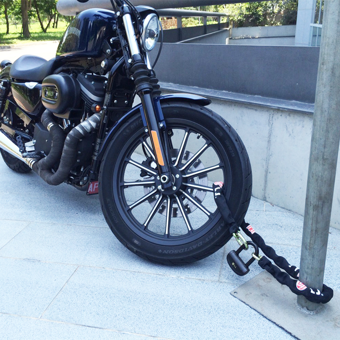 台湾立兆LJ加强合金钢链条锁防液压剪机车防盗锁摩托车电动车配件