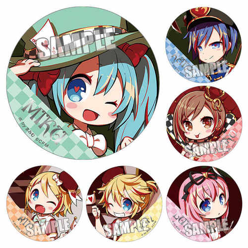 初音初音徽章亮膜铁底吧唧马口铁