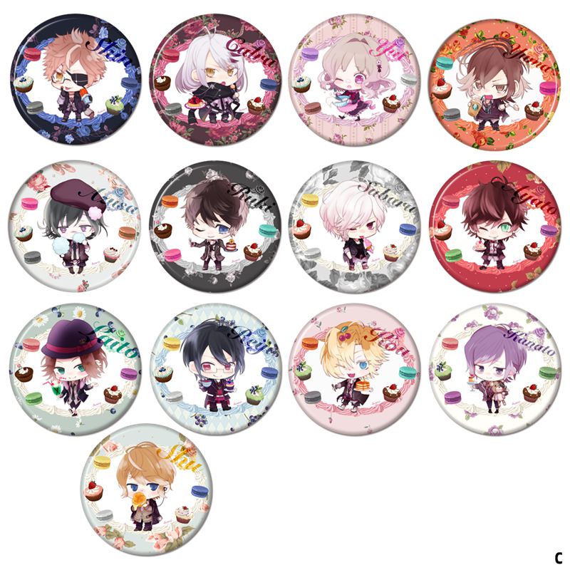 魔鬼恋人周边挂件 无神 逆卷 月浪卡拉小森唯动漫胸章徽章胸针C款