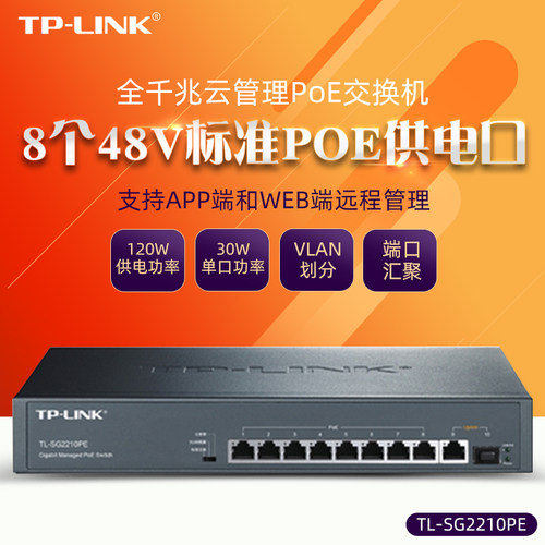 整机PoE供电功率120W 支持远程APP和WEB管理