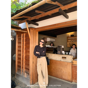 WANANTONG 本命弯刀裤! lem@ire成衣酵素洗 微弯好驾驭!休闲裤女