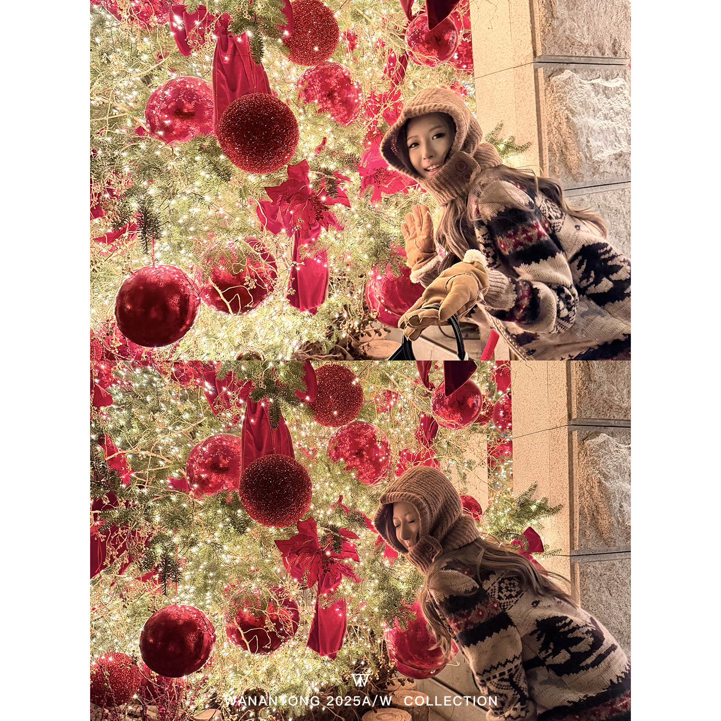 WANANTONG Highline费尔岛私服 进口机定位提花羊毛青果领毛衣