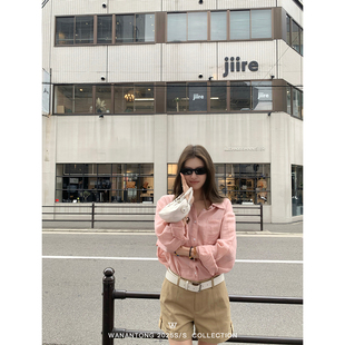 WANANTONG 越穿越爱Osaka私服 老钱全麻质感衬衫女春夏