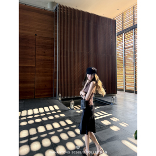 WANANTONG 全醋酸中裙 优雅female lily酱强推 春夏半身裙女