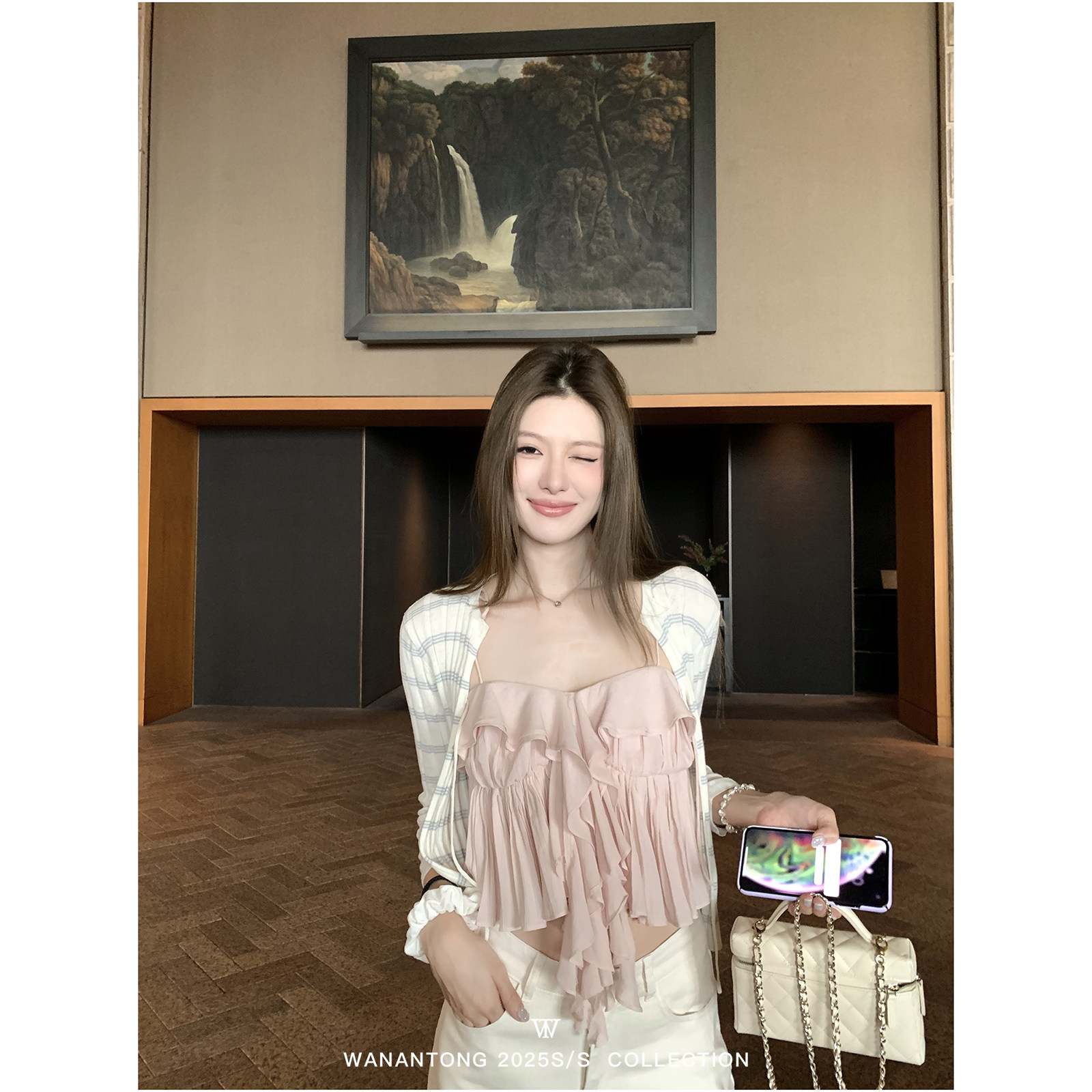 WANANTONG 南法遐想 氛围少女压褶荷叶重工吊带女夏季背心吊带,女装/女士精品,背心吊带,淘宝优惠券,粉丝福利购,淘宝优惠卷