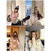 淡人静奢软黄金山羊绒罩衫 WANANTONG 白开水套组 钩花吊带女冬