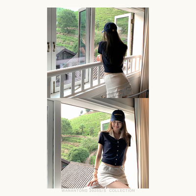 WANANTONG【挚爱Polo vibe!】拼色短袖&亚麻长袖女夏季T恤