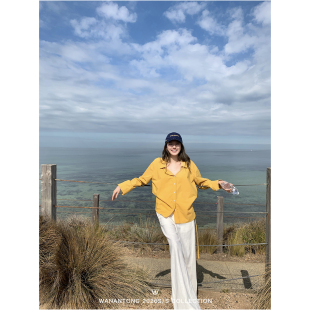 女春季 结构时髦派多穿法细带衬衫 系带衬衣 自带调性 WANANTONG