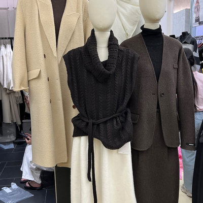 麻花毛衣背心气质收腰针织马甲女