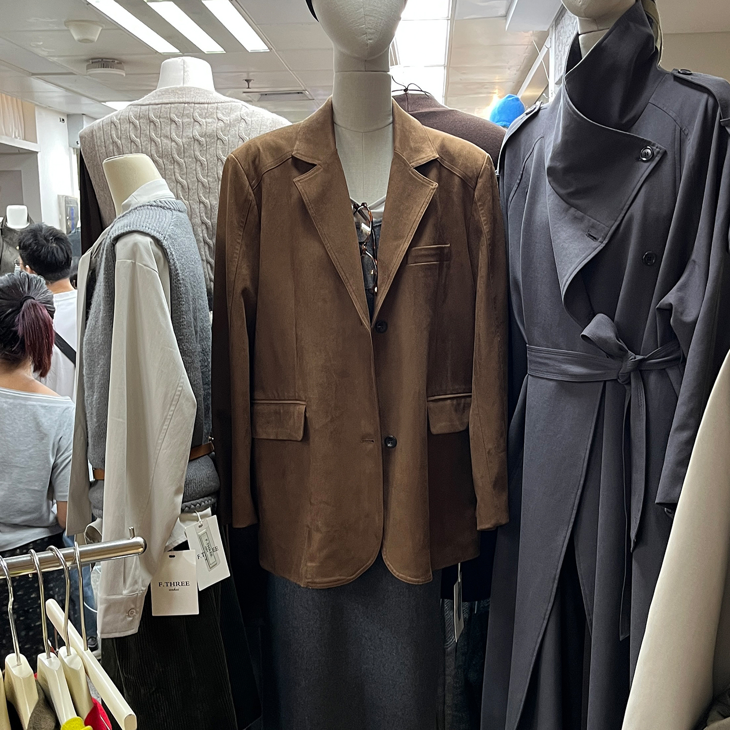 宽松上衣休闲皮绒西装外套女