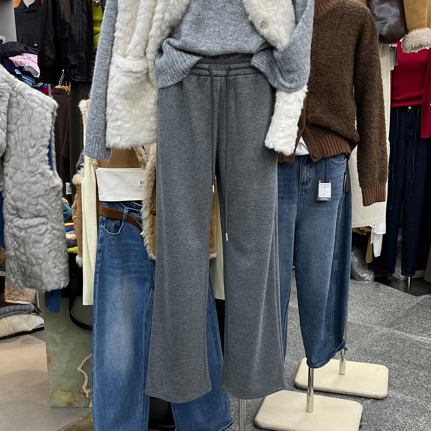 高腰垂感休闲裤喇叭裤长裤