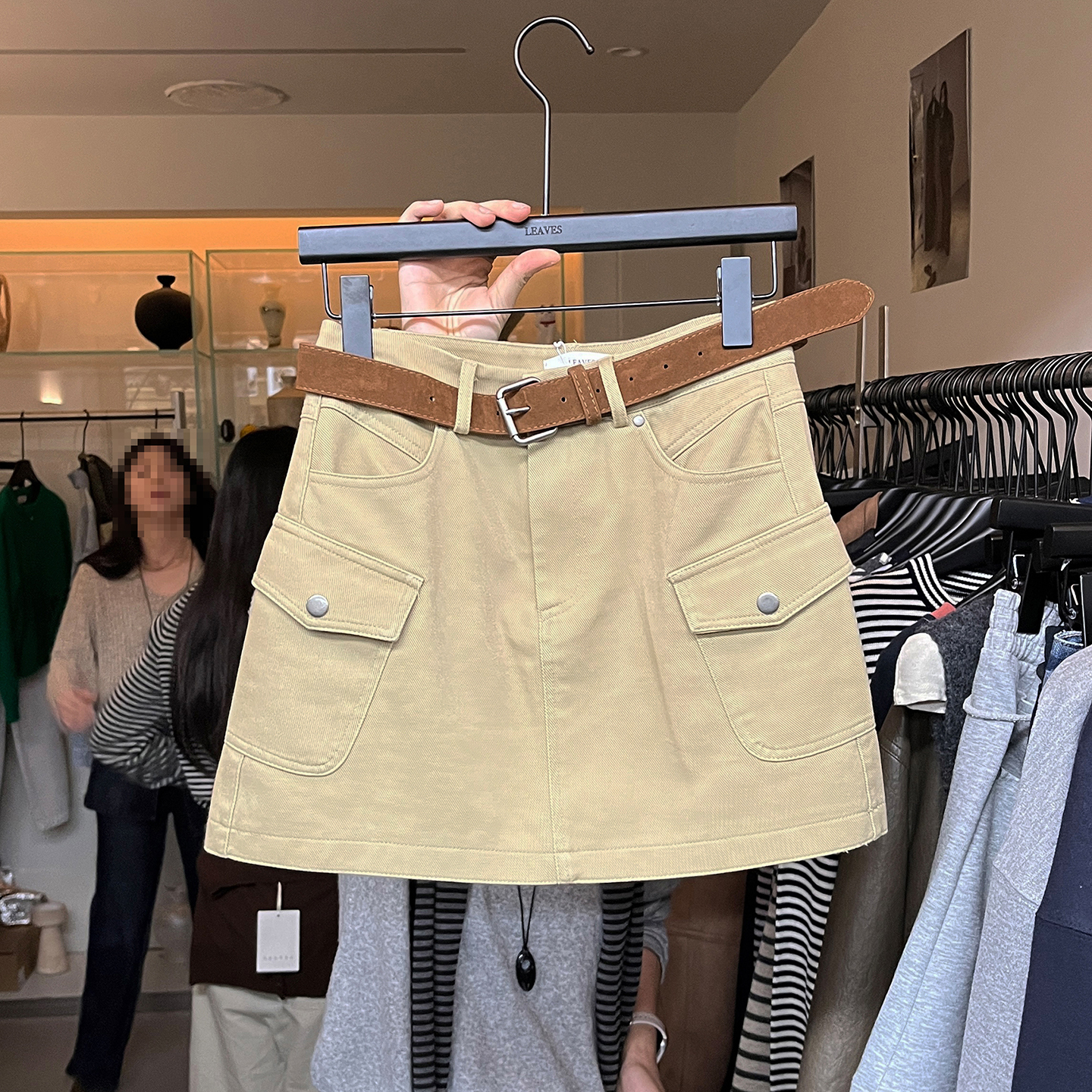 高腰A字裙防走光休闲半身短裙