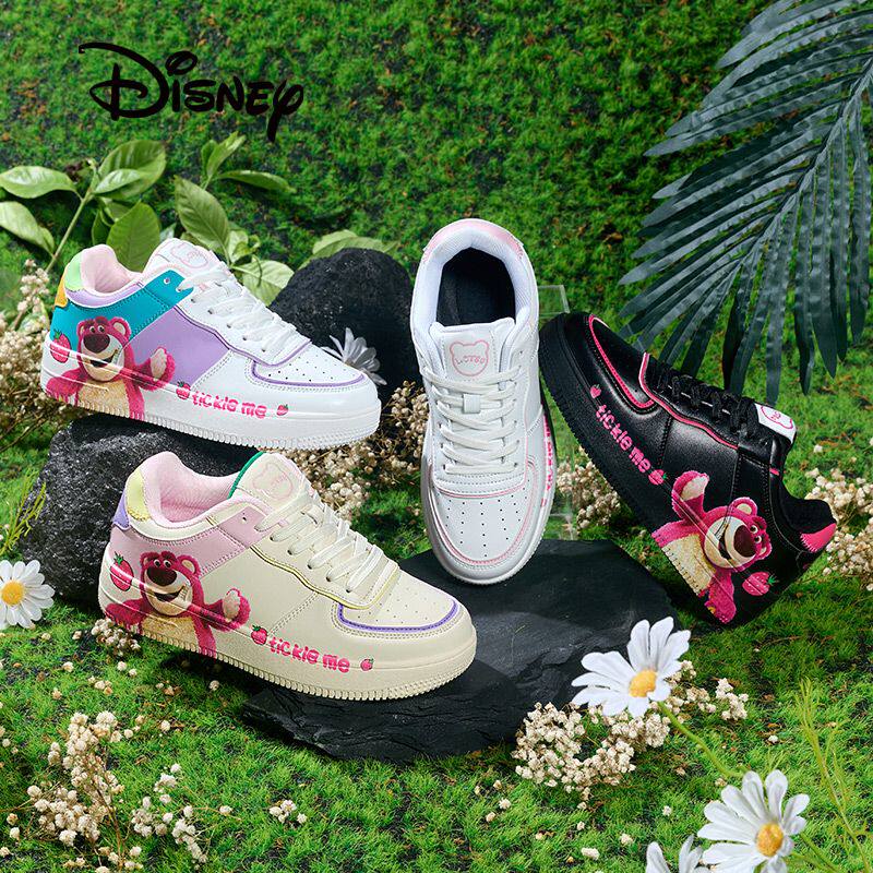 disney迪士尼女鞋童鞋草莓熊女童低帮休闲板鞋青少年小白鞋滑板鞋