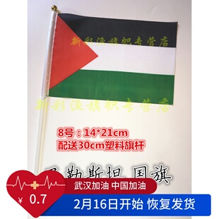 8号巴勒斯坦小国旗 Palestine 1234567号定制挂旗塑料手摇旗杆
