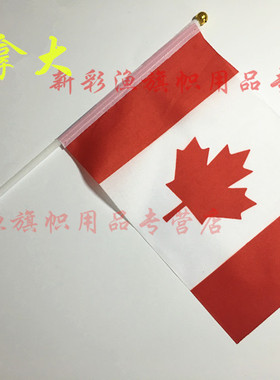 7#七号加拿大Canada flag小国旗手摇旗手挥小旗子旗帜定做2345号