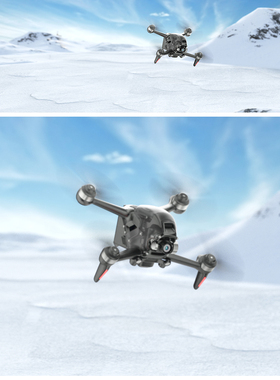 【419-雪景无人机】C4D工程OC渲染3D模型素材场景海报电商源文件