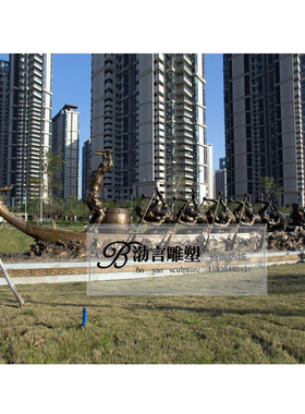 划龙船人物雕塑像玻璃钢民族团结