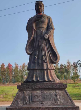 玻璃钢仿铜羲母人物雕塑摆件