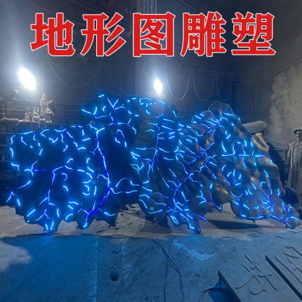 玻璃钢地形地貌沙盘模型制作定制地图路线场景中国地形图铸铜摆件