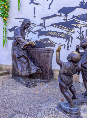 玻璃钢情景喝酒摆件人物雕塑定制