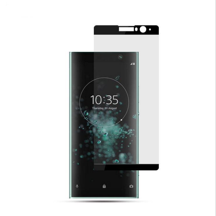 索尼xa2 plus钢化玻璃膜3d曲面满版手机贴膜 xa2 p全屏防爆保护膜