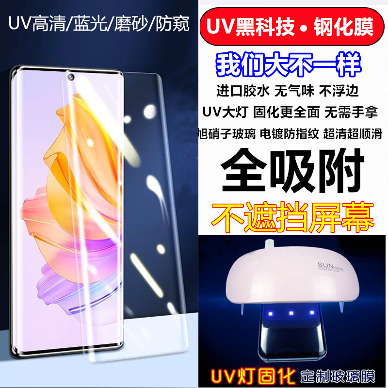 realme12Pro钢化膜UV曲面全胶膜