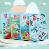 Hape益智口袋玩具便携桌游手指足球磁性变装 磁贴钓鱼游戏盒儿童