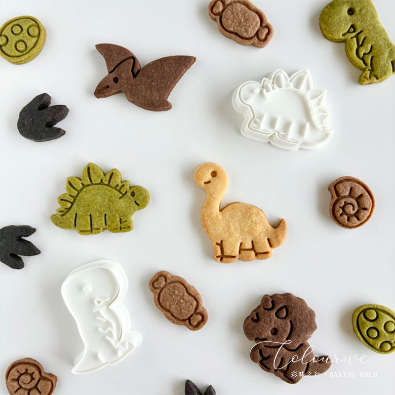 卡通恐龙饼干模具 霸王龙三角龙恐龙蛋亲子DIY曲奇烘焙工具
