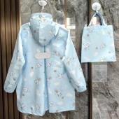 2026新儿童雨衣卡通大耳狗轻薄透气速干便携学生全身加长亲子雨披