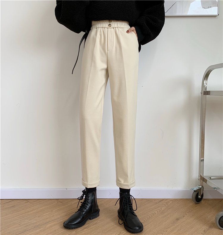 Real price ~ New High Waisted and thickened woolen casual pants for women