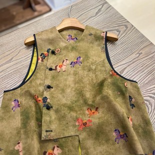 阅悦26年早春人丝香云纱马上有钱国风马甲YS53 G221