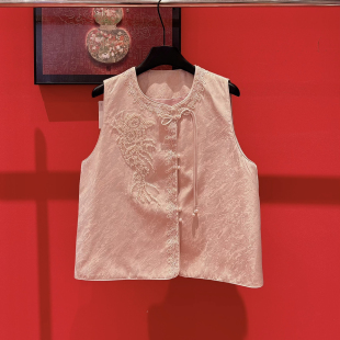 阅悦26年早春早春上新新中式 流苏盘扣刺绣气质马甲xx8100