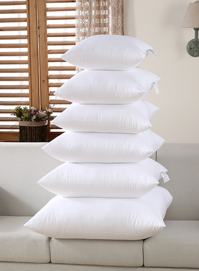 全棉抱枕芯沙发靠垫羽丝绒靠枕内胆45x45学生床头靠背40 50 60 70