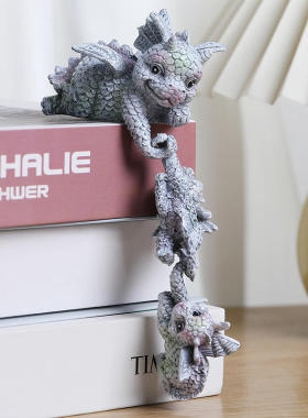 新款悬挂三条龙树脂品花园庭院母子摆件设计风家居龙