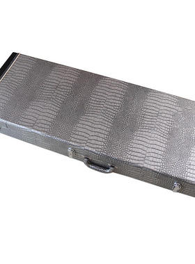 左手ST电吉他红色盒随形红色盒带银灰色绒内里