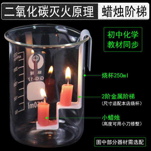 蜡烛铁皮初中性质灭火原理实验装置阶梯化学器材二氧化碳架二铁皮