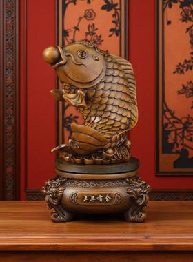 鲤鱼办公室礼品年年有余家居装饰品招财品客厅乔迁开业摆件