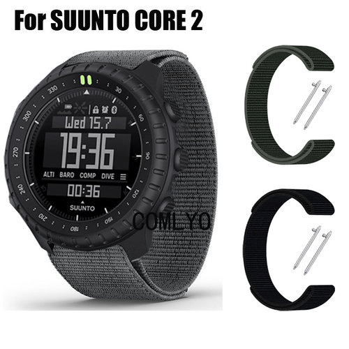 COMLYO适用颂拓SUUNTO CORE 2手表带尼龙织物帆布透气柔软排汗男