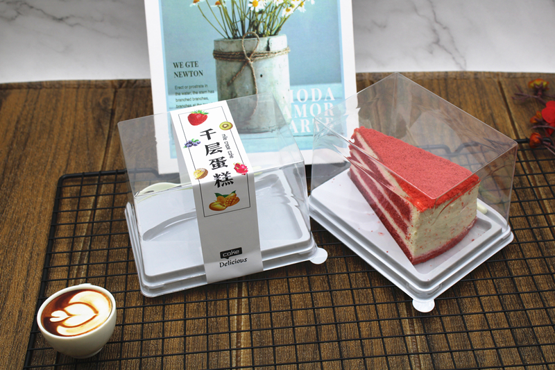 千层慕斯蛋糕草莓季西点盒三角形