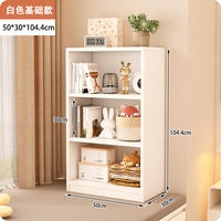 Solid wood bookshelf, floor-standing bookcase, window sill, children's bookshelf, bedroom white student bay window cabinet, balcony storage rack thumbnail 2