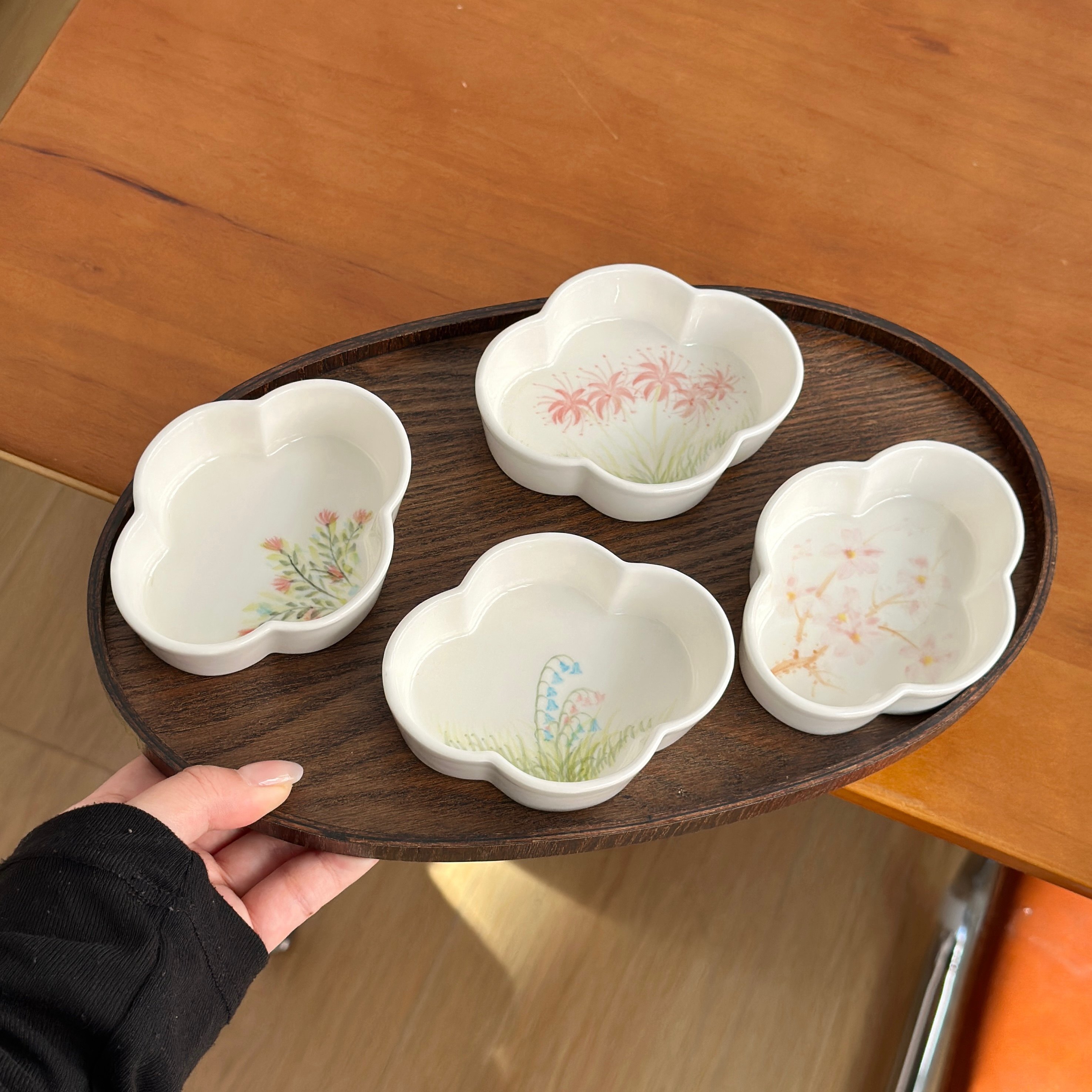 漫生活老板娘精致手绘花花小料碟云朵味碟家用酱油碟烤肉蘸料小碗,餐饮具,碟,淘宝优惠券,粉丝福利购,淘宝优惠卷