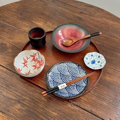 漫生活老板娘 落日红枫 秋日系列一人食碗盘碗碟套装家用餐厅民宿