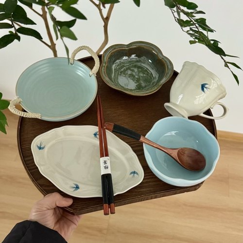 漫生活老板娘燕语春晴 早餐碗盘月子餐一人食高级餐ins精致托盘