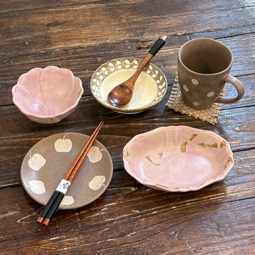 漫生活老板娘 棕屿柔器 复古温柔粉棕一人食景德镇粗陶家用高颜值