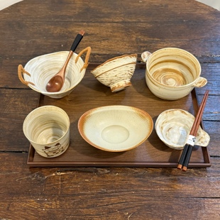 漫生活老板娘 桑榆晚景 一人食餐具套装暖色系家用分餐餐具仪式感