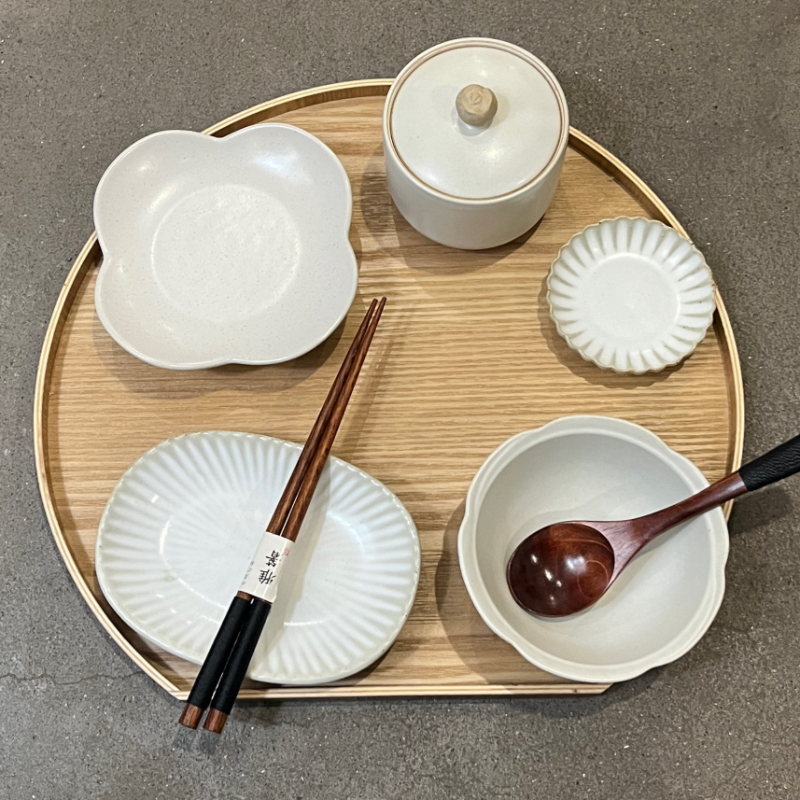 漫生活老板娘 简单家用一人食套装月子餐早餐碗盘简餐高颜值碗碟