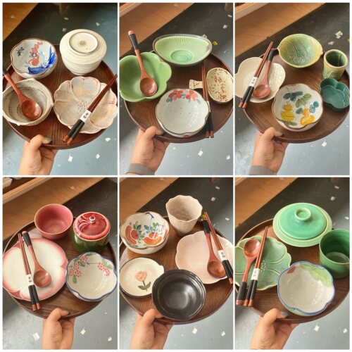 漫生活老板娘春日花花系列圆盘合集一人食餐具搭配碗碟套装仪式感