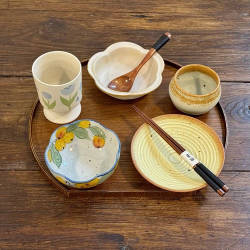 漫生活老板娘 花漾食光 手绘花卉图案清新自然风一人食餐具套装