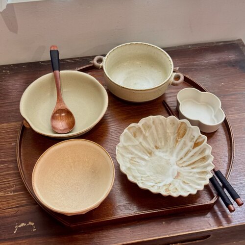 漫生活老板娘 似水流年 一人食托盘餐具套装碗盘组合碗碟精致复古