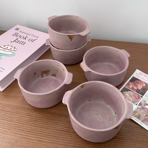 漫生活老板娘复古精致陶瓷酸奶碗沙拉碗水果碗家用防烫小汤碗好看